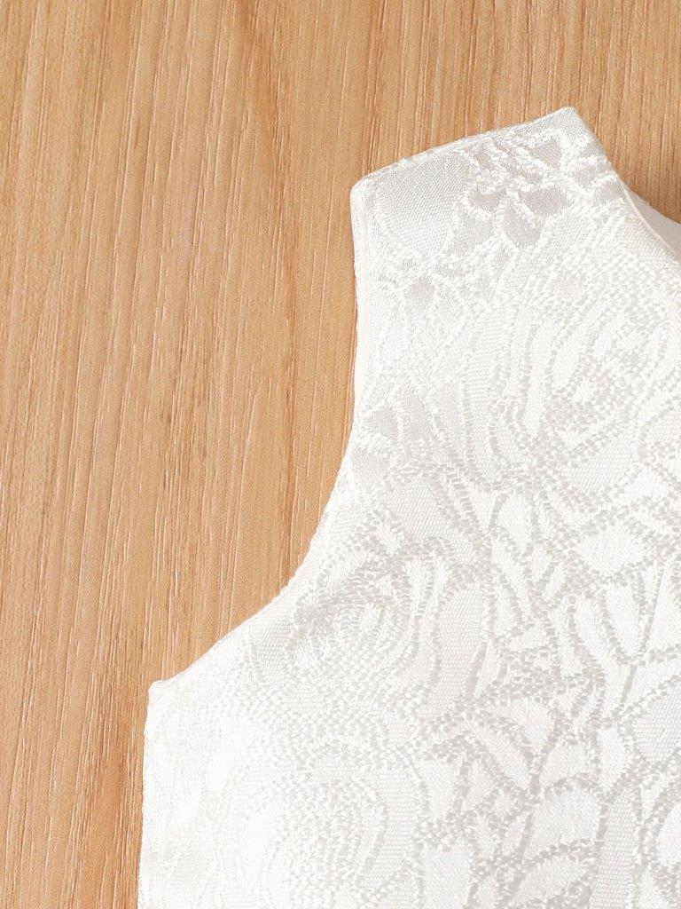 Baby White Floral Mesh Dress