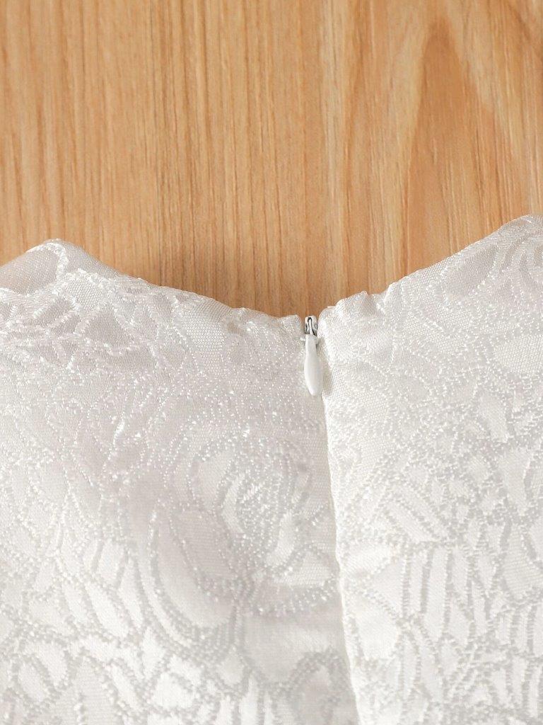 Baby White Floral Mesh Dress