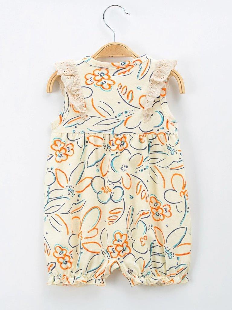 Baby Double Bow Print Romper