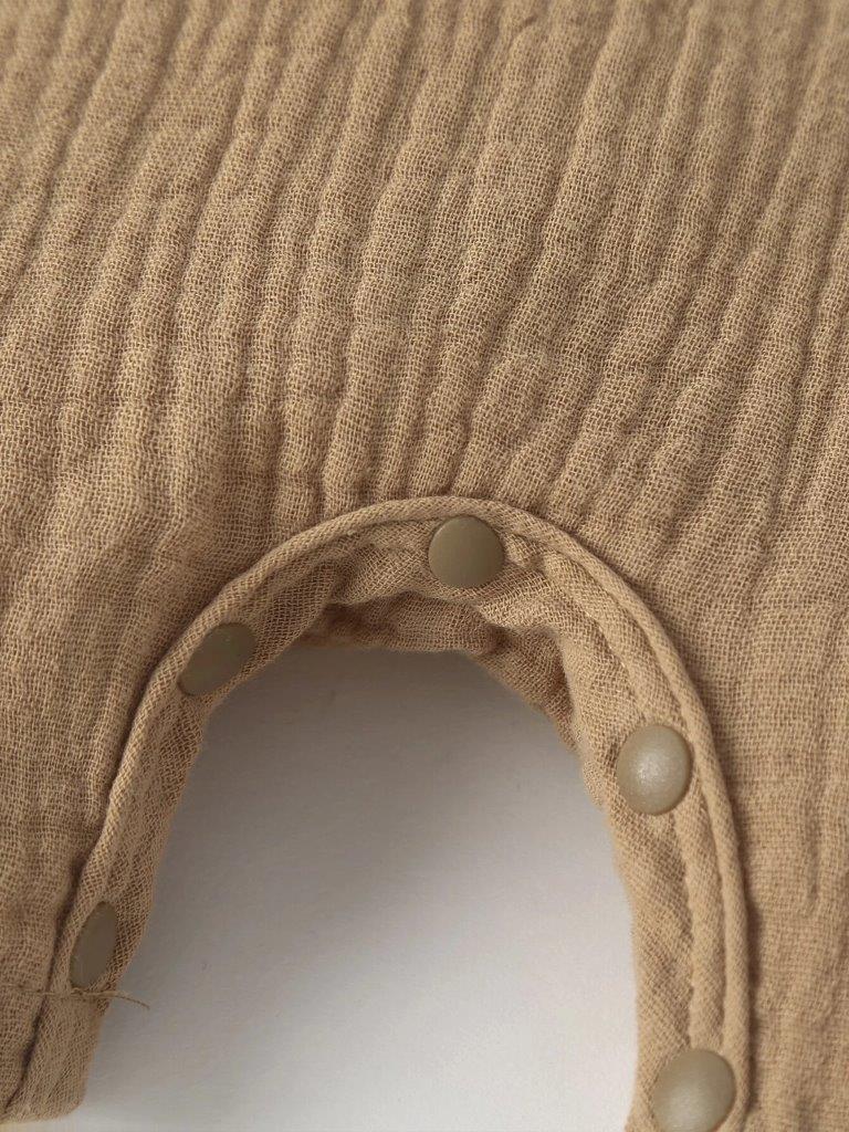 100% Cotton Crepe Camel Romper