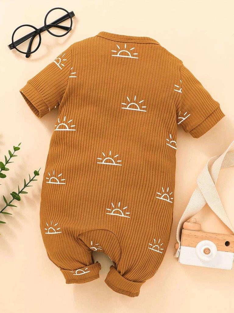 Baby Graphic Ribbed Romper