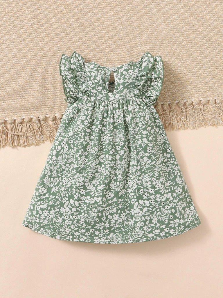 Baby Floral Layered Ruffle Dress