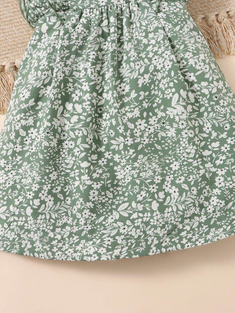 Baby Floral Layered Ruffle Dress