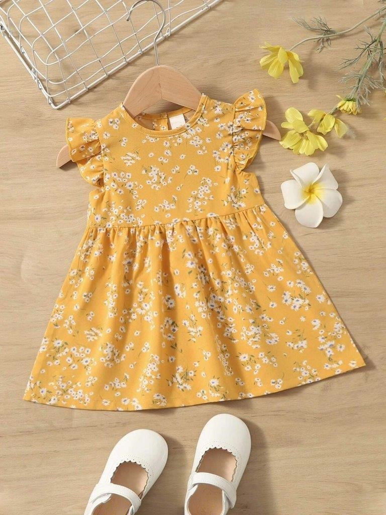 Baby Yellow Floral Dress