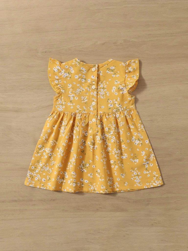 Baby Yellow Floral Dress