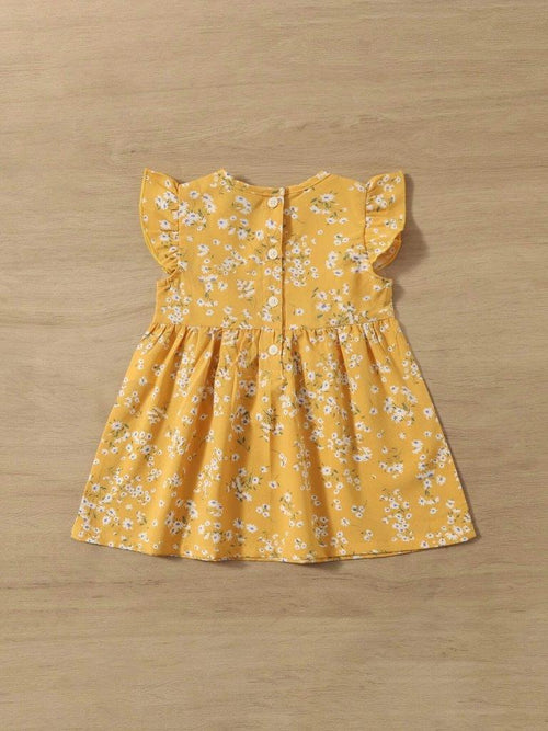 Baby Yellow Floral Dress