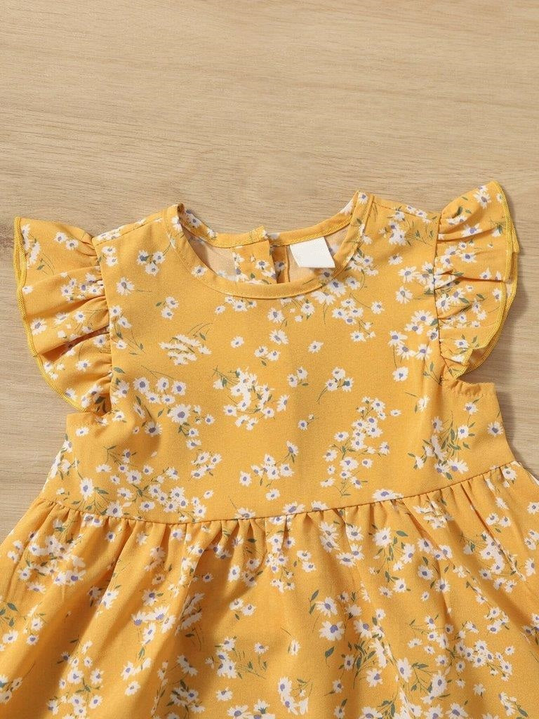 Baby Yellow Floral Dress