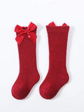 Baby Over The Knee Socks burgundy (0-6 Mnths)