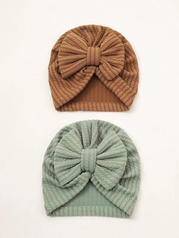 Baby 2 Piece Bow Turban set 1