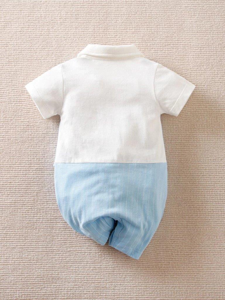 Baby Striped 2 In 1 Bow Tie Romper