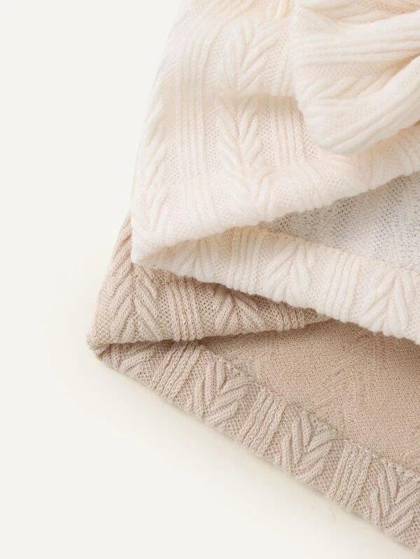 Baby 2 Piece Bow Turban Khaki