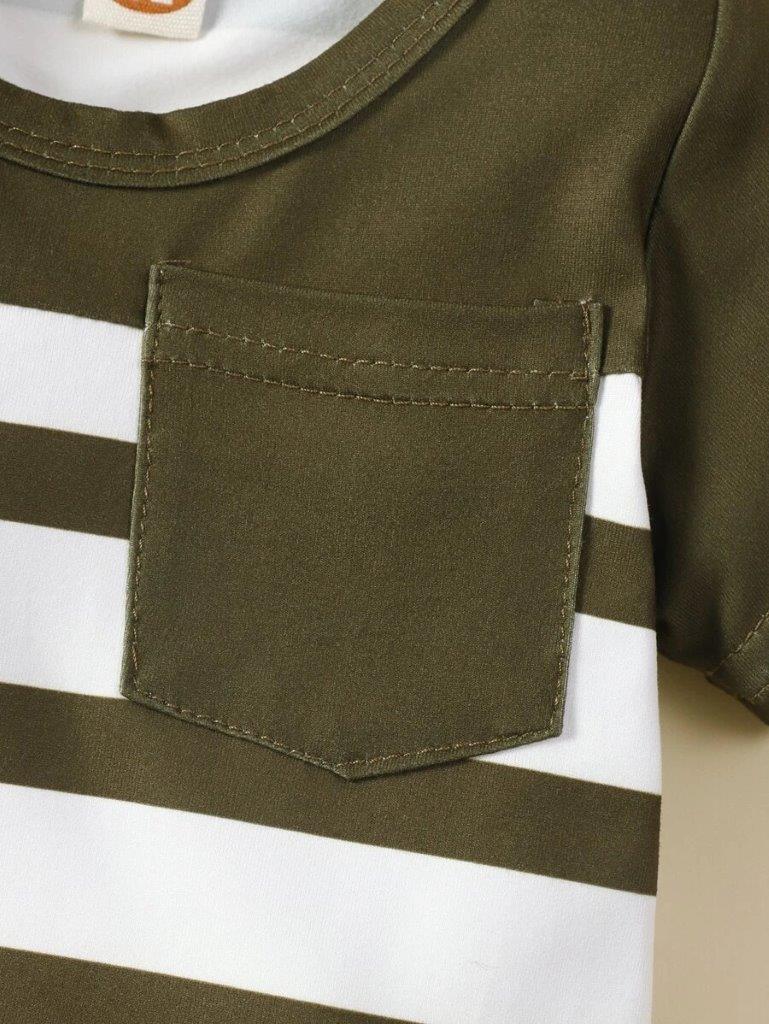 Baby Stripe Pocket Romper