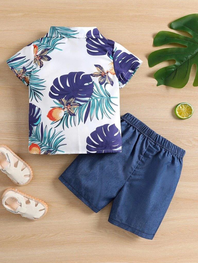 Baby Tropical Shirt And Shorts Set