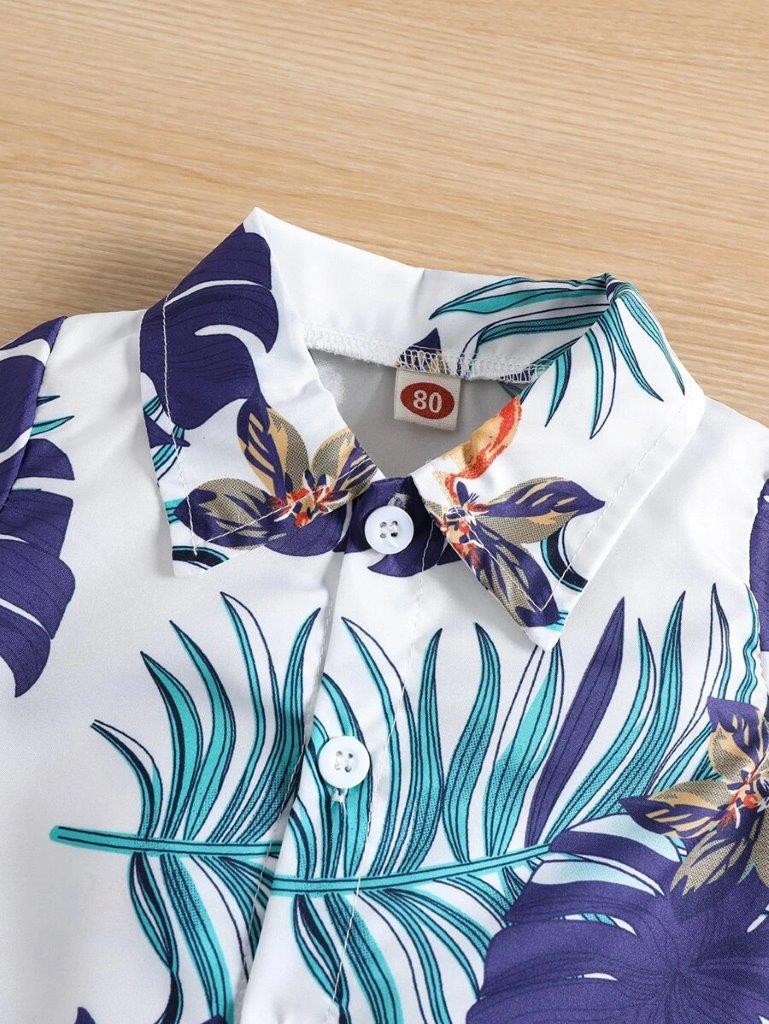 Baby Tropical Shirt And Shorts Set