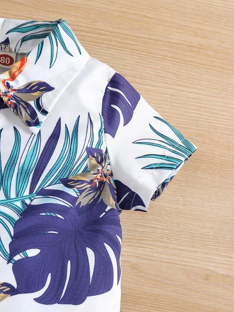 Baby Tropical Shirt And Shorts Set