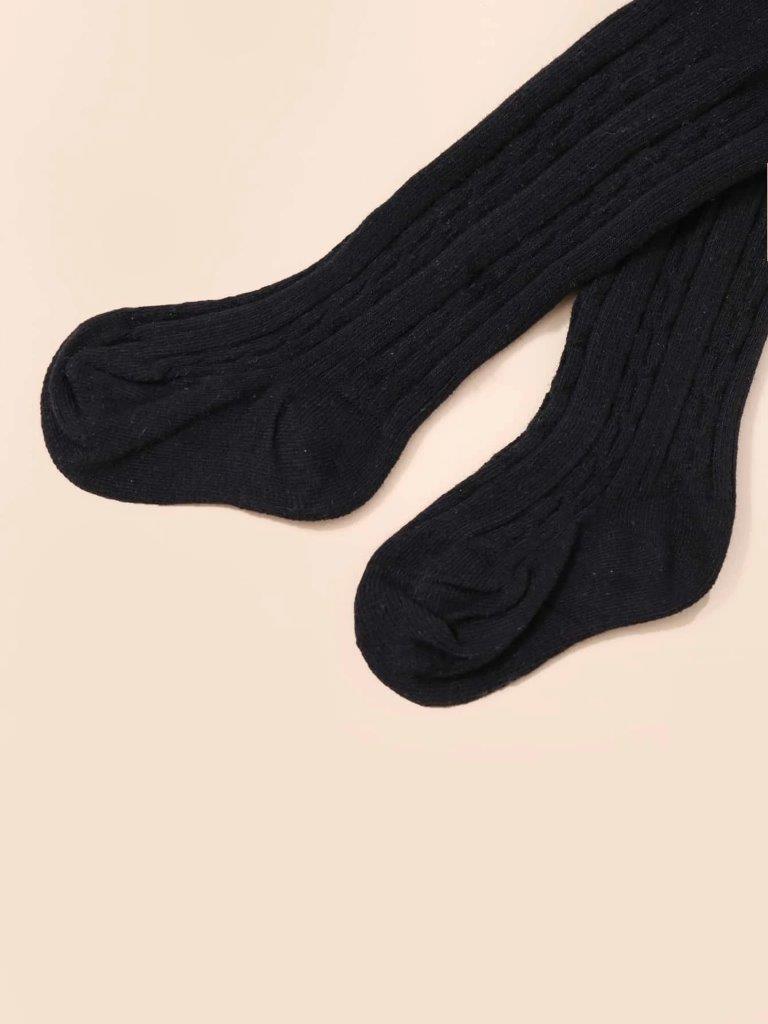 Baby Solid Black Tights