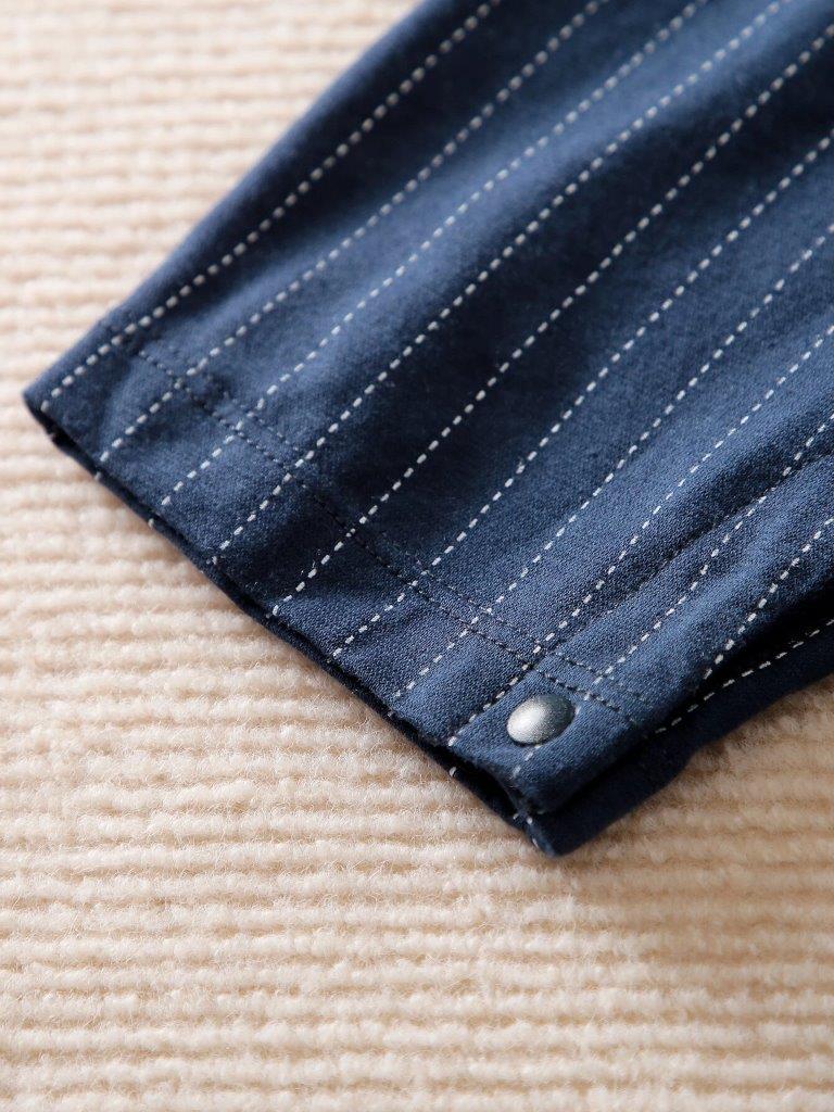 Baby Stripe Embroidery Baby Grow