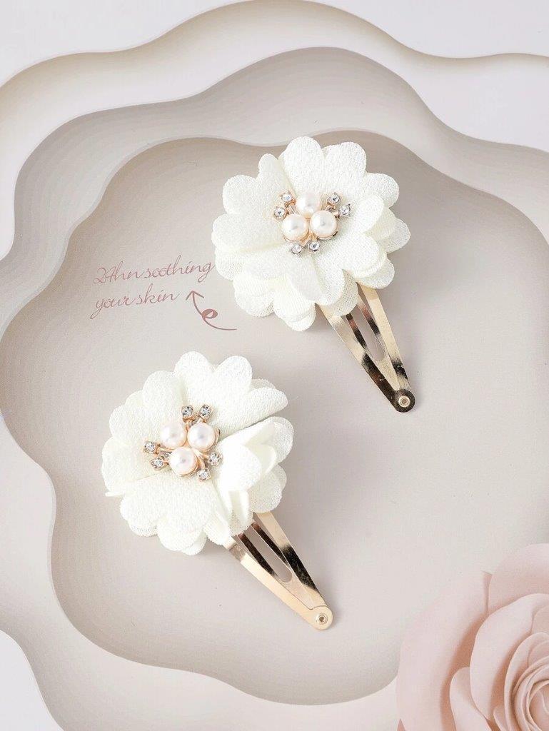 2 Piece Elegant Flower Hair Clips