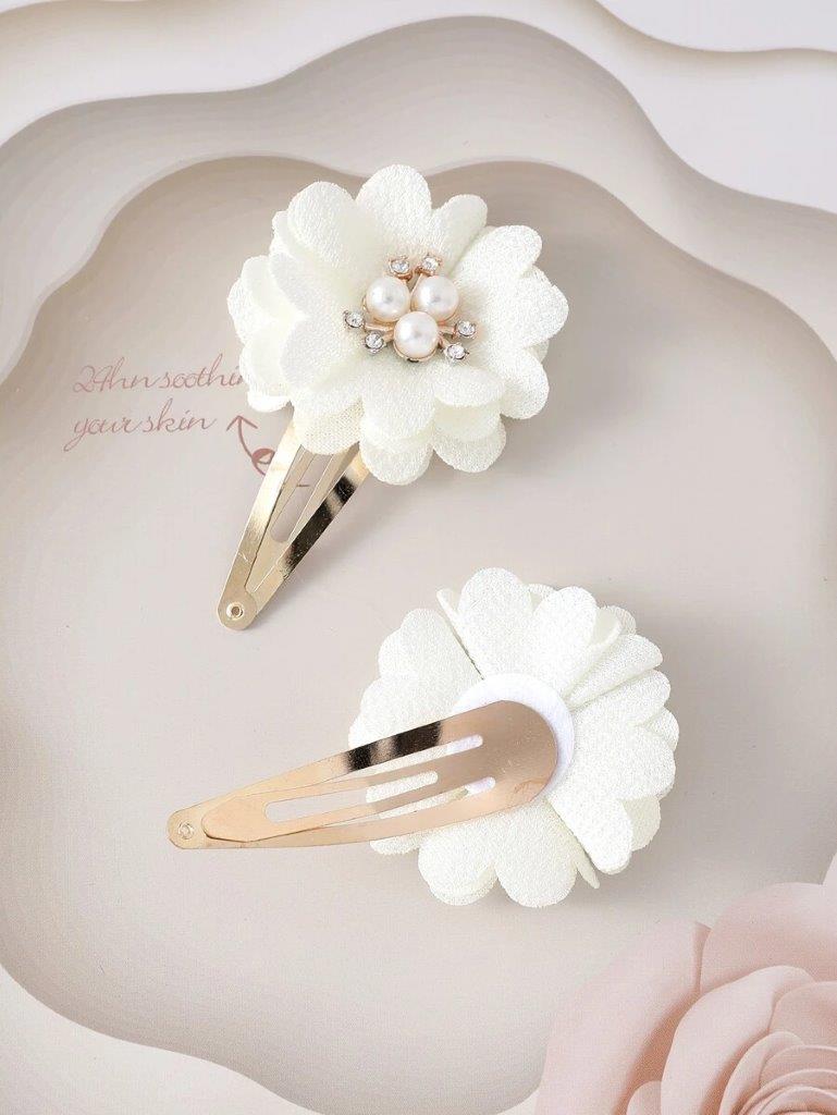 2 Piece Elegant Flower Hair Clips