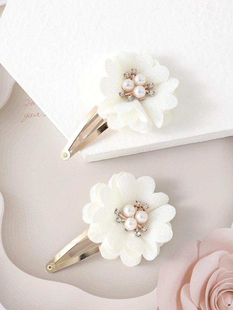 2 Piece Elegant Flower Hair Clips