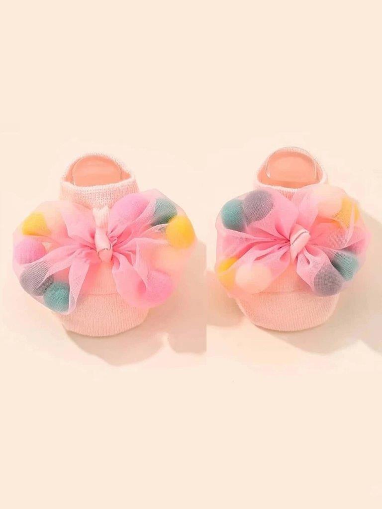 Baby Colour Ball Bow Socks