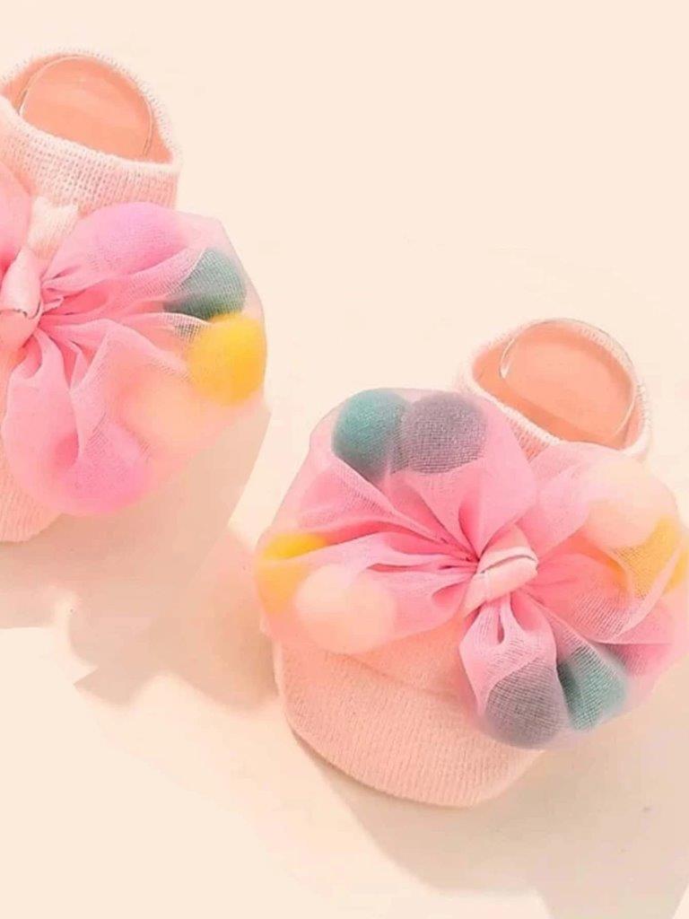 Baby Colour Ball Bow Socks