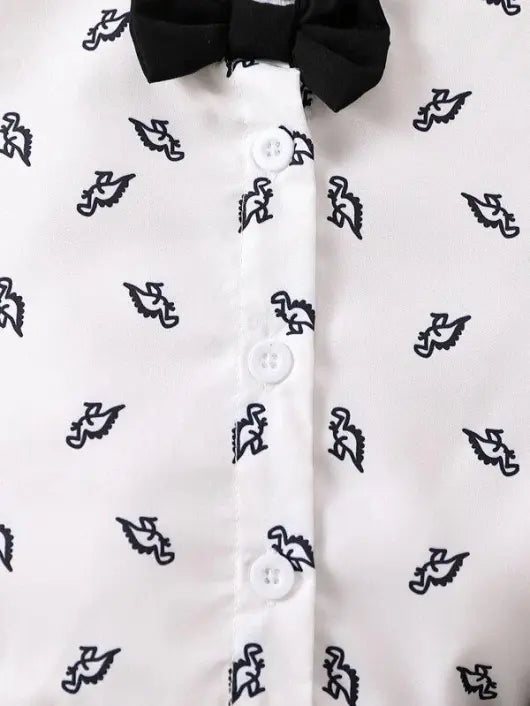 Baby Dinosaur Bow Tie Formal Outfit Black