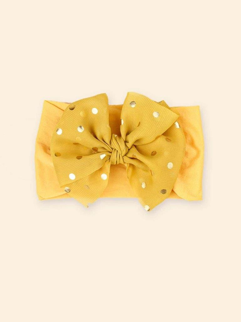 Baby Polka Dot Headband Yellow