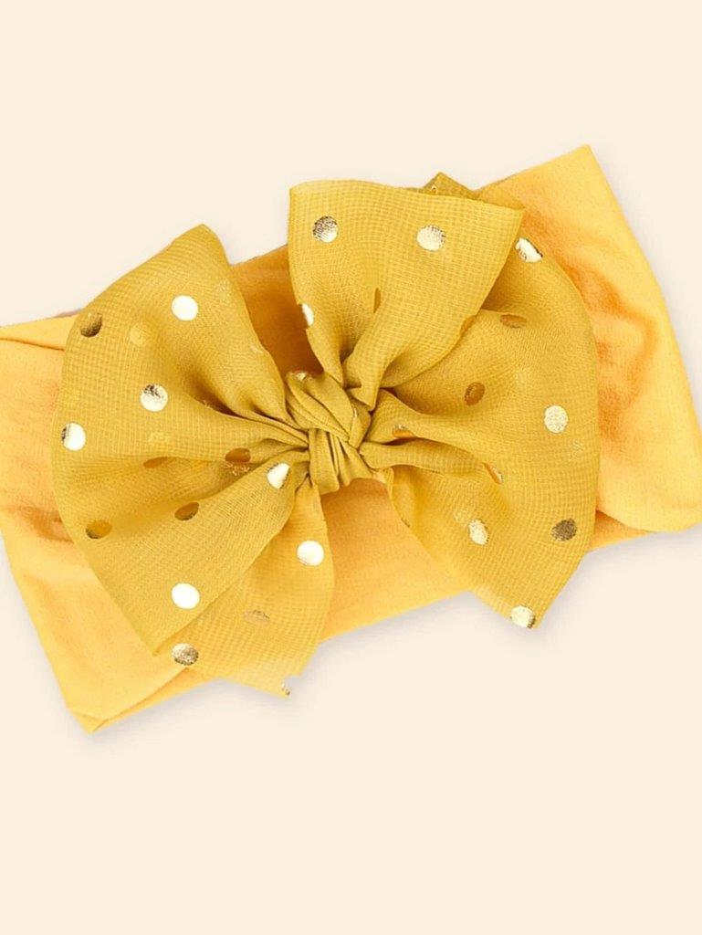 Baby Polka Dot Headband Yellow