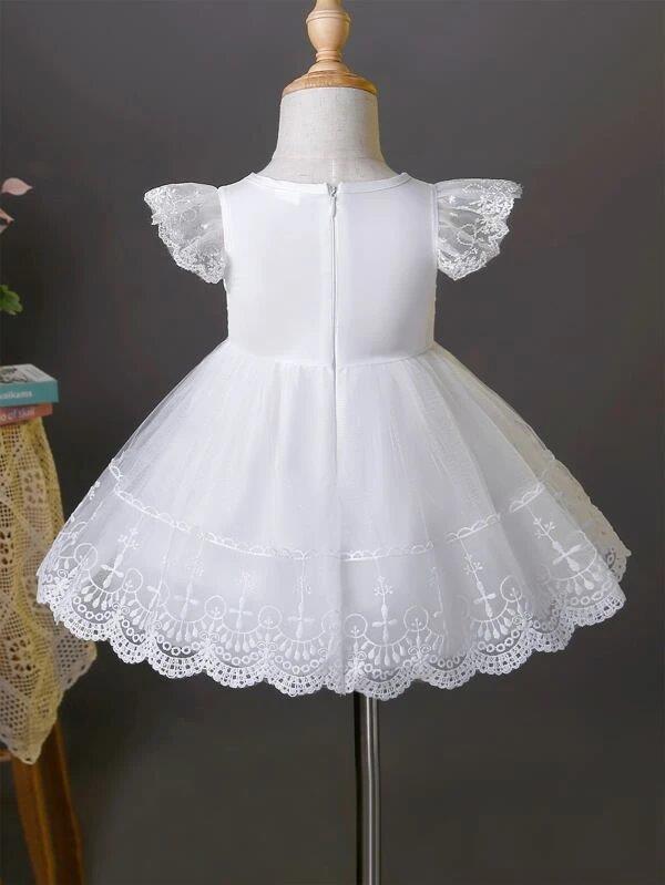 Baby Lace Ruffle Sleeve Dress
