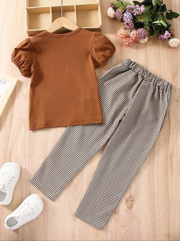 Toddler Girls Puff Sleeve 2 Piece Set