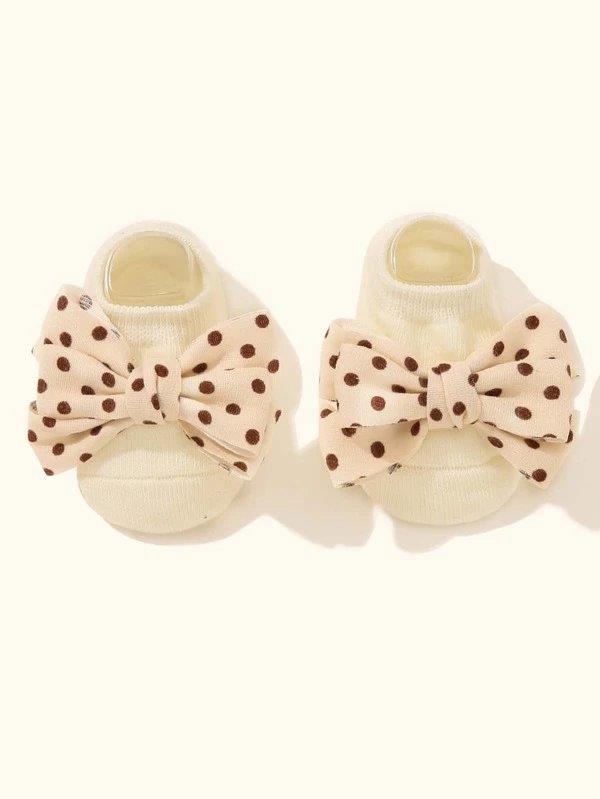 Baby Polka Dot Bow Socks