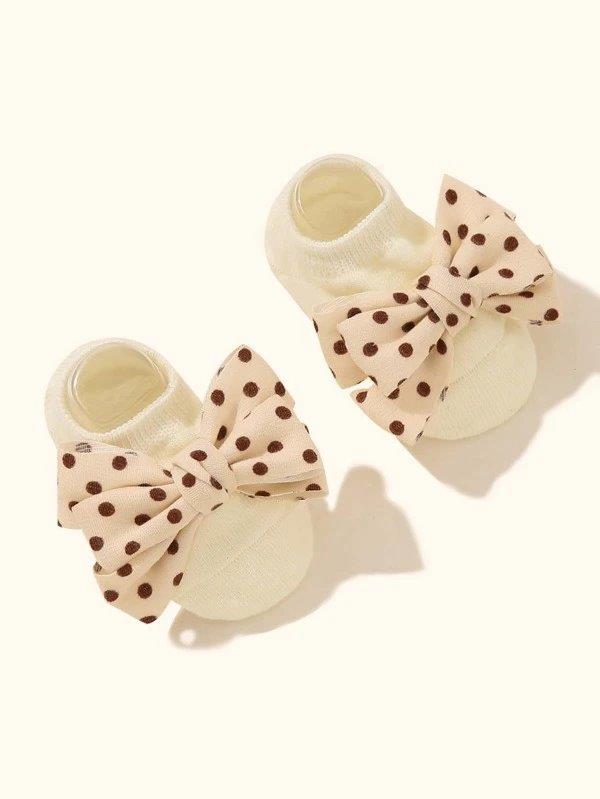 Baby Polka Dot Bow Socks