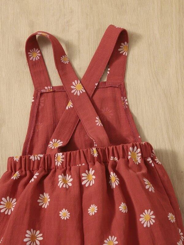 Baby Flower Print Romper Set