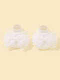 Baby Ankle Socks With Bow White 3
