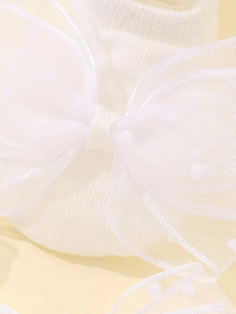 Baby Ankle Socks With Bow White 3