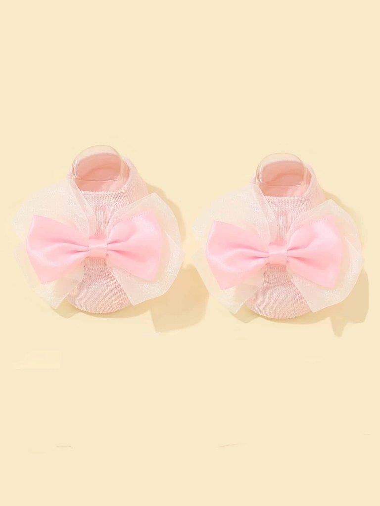 Baby Pink Bow Socks