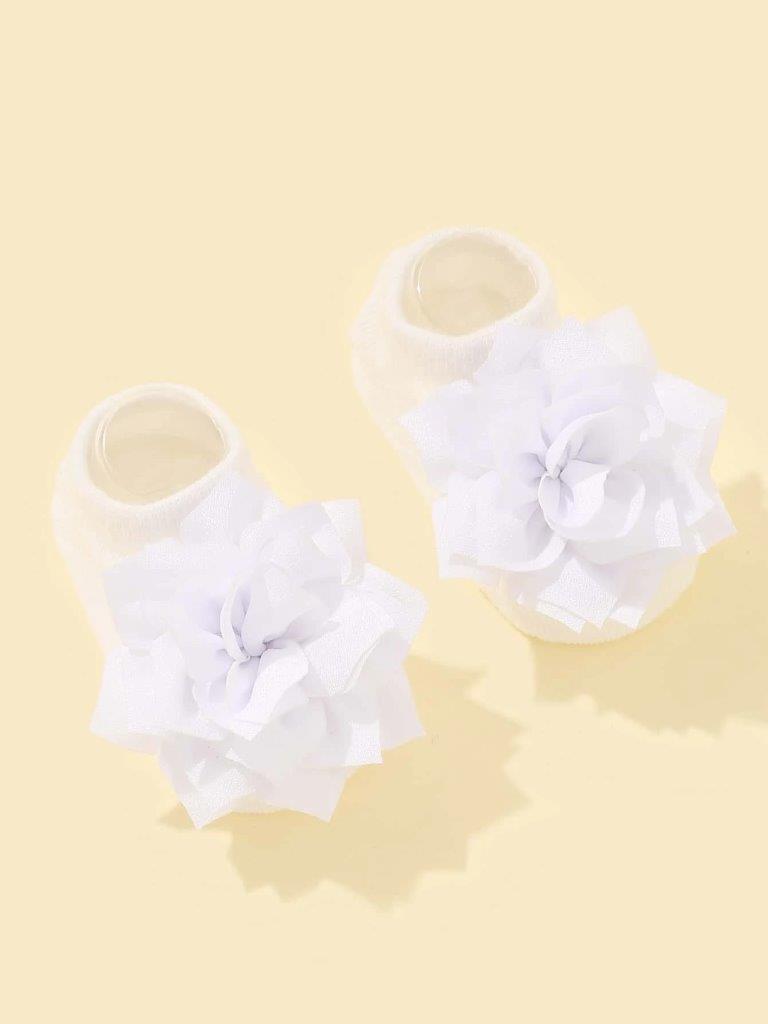 Baby Rose White Socks