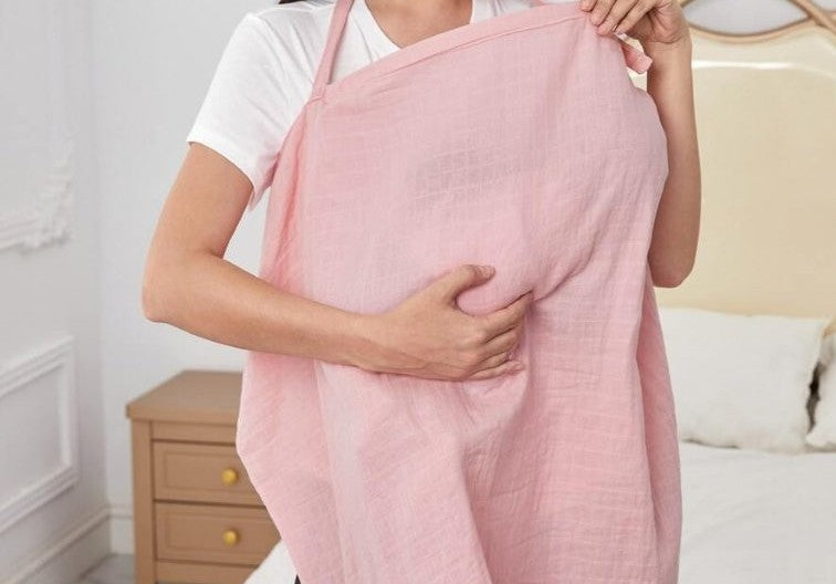 Baby Pink Breathable Nursing Cover