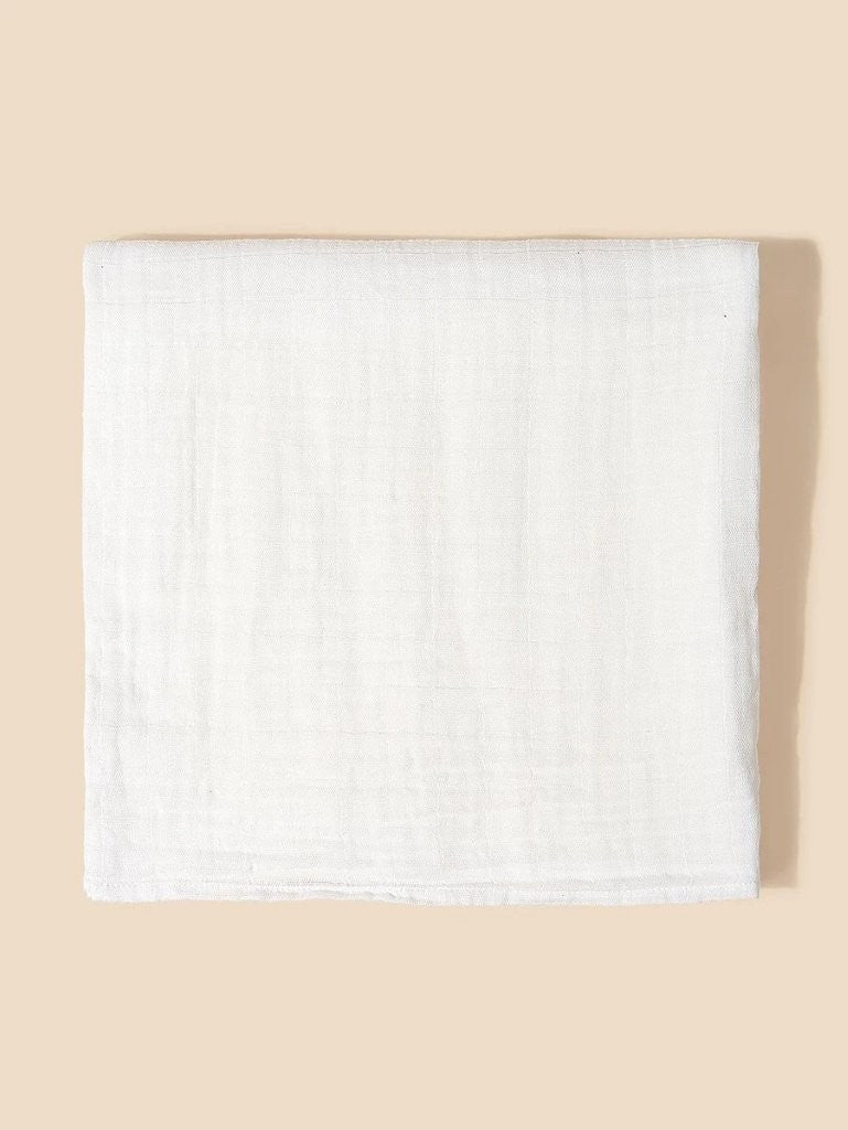 Baby White Breathable Muslin Blanket