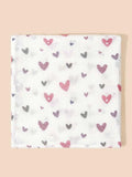 Baby Heart Muslin Swaddle Blanket