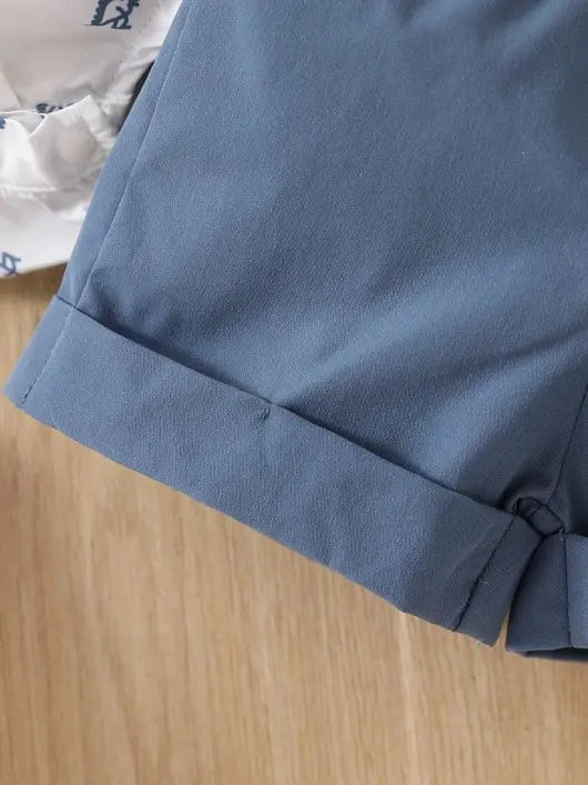 Baby Dinosaur Bow Tie Formal Outfit Blue