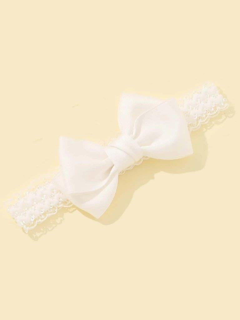 Baby White Bow Headband