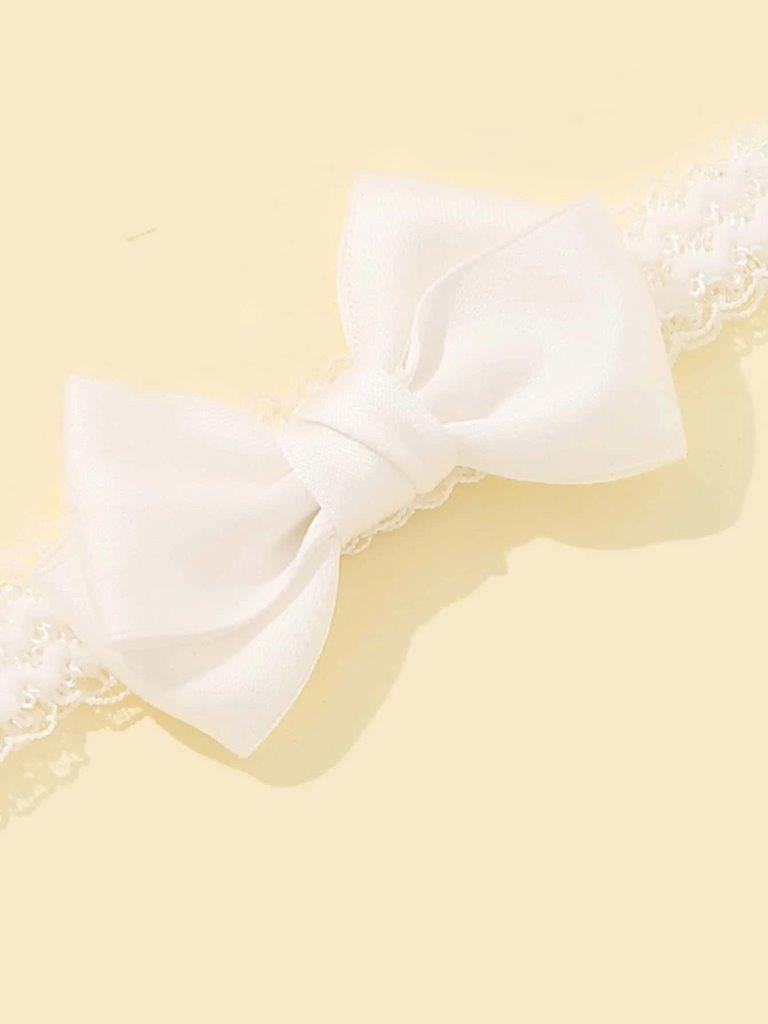 Baby White Bow Headband