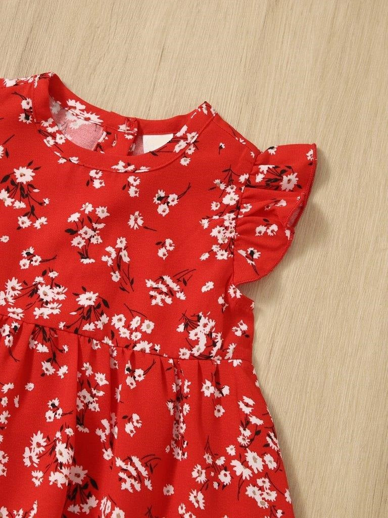 Baby Red Flower Dress