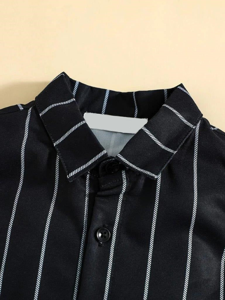 Baby Stripe Shirt And Shorts Set