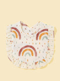 Baby Crepe Ruffle Bib Rainbow