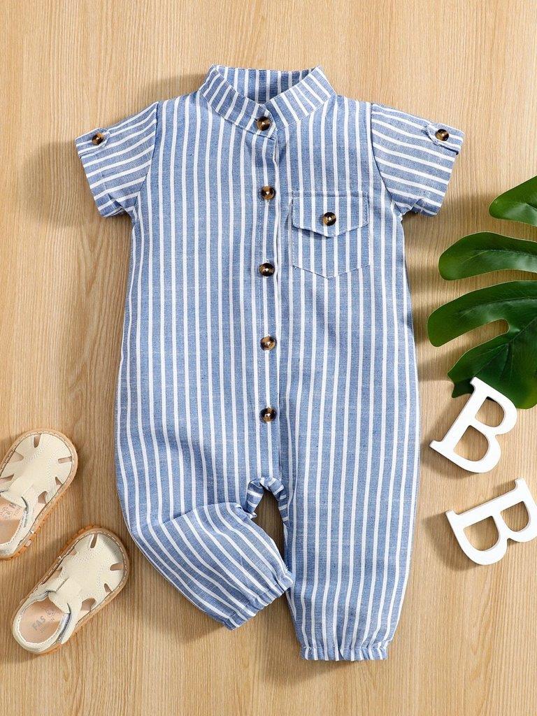Baby Stripe Pocket Jumpsuit