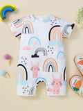 Pink Cartoon Baby Romper