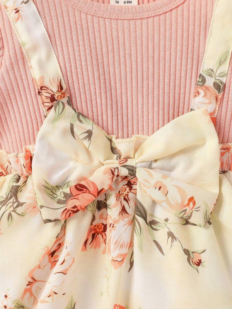 Baby Floral Front Bow Dress